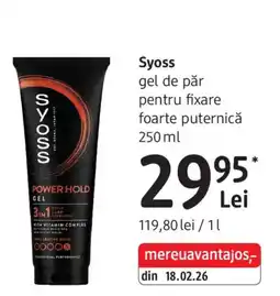 DM Syoss gel de păr pentru fixare foarte puternică Ofertă