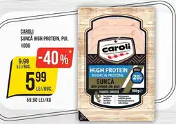 Mega Image caroli șuncă high protein, pui Ofertă