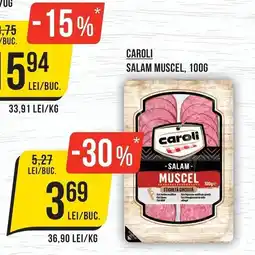 Mega Image Caroli salam muscel Ofertă