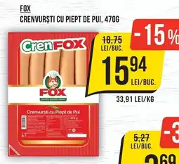 Mega Image CrenFOX Crenvurști cu Piept de Pui Ofertă
