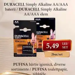 CBA Duracell simply alkaline aa/aaa Ofertă