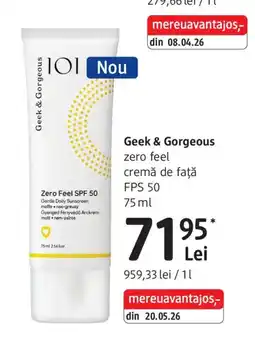 DM Geek & Gorgeous zero feel cremă de față Ofertă