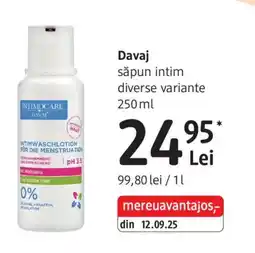 DM Davaj săpun intim Ofertă