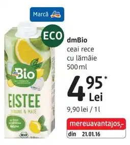 DM dmBio ceai rece cu lămâie Ofertă