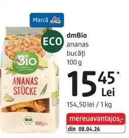 DM dmBio ananas bucăți Ofertă