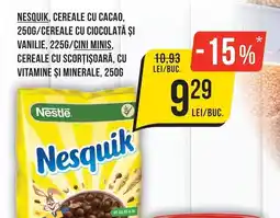 Mega Image Nesquik cereale cu cacao vanilie cini minis cereale cu scorțișoară cu vitamine și minerale Ofertă