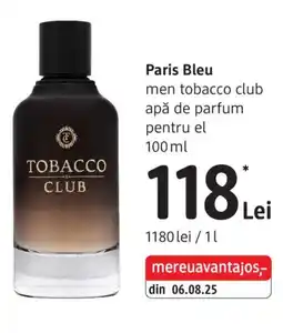 DM Paris Bleu men tobacco club apa de parfum pentru el Ofertă