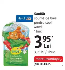 DM Saubär spumă de baie pentru copii Ofertă