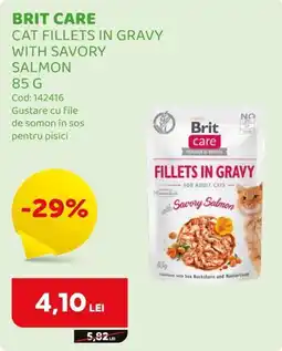 Animax Brit care cat fillets in gravy with savory salmon Ofertă