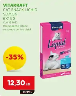 Animax Vitakraft cat snack lichid somon Ofertă