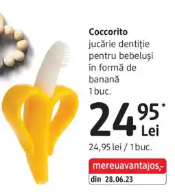 DM Coccorito jucărie dentiție pentru bebeluși în formă de banană Ofertă