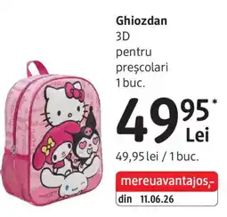 DM Ghiozdan 3D pentru preșcolari Ofertă