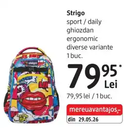 DM Strigo sport daily ghiozdan ergonomic Ofertă