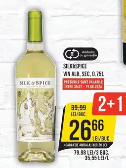 Mega Image Silk & Spice vin alb sec Ofertă