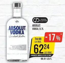 Mega Image Absolut Vodka Ofertă
