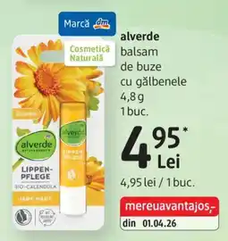 DM alverde balsam de buze cu gălbenele Ofertă