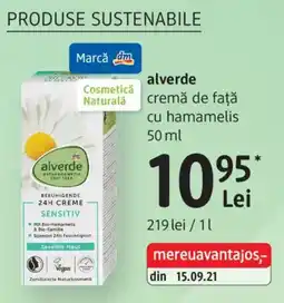 DM alverde cremă de față cu hamamelis Ofertă