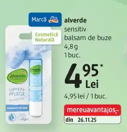 DM alverde sensitiv balsam de buze Ofertă