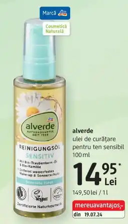 DM alverde ulei de curățare pentru ten sensibil Ofertă