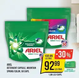 Mega Image Ariel detergent capsule mountain spring/color Ofertă