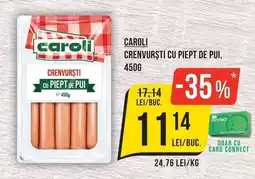 Mega Image caroli crenvurști cu piept de pui Ofertă