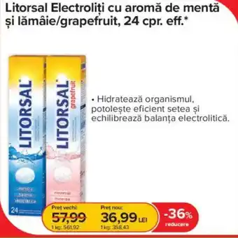 Litorsal electroliti cu aroma de menta si lamaiere/grapefruit