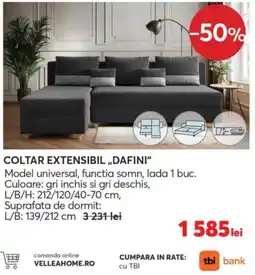 Mobila Videnov Dafini coltar extensibil Ofertă