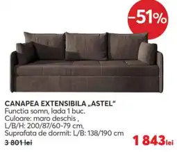 Mobila Videnov Astell canapea extensibila Ofertă