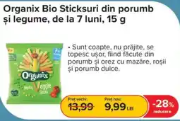 Dr.Max Organix Bio Sticksuri din porumb și legume Ofertă