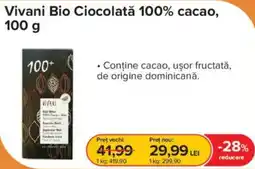 Dr.Max Vivani Bio Ciocolată 100% cacao Ofertă