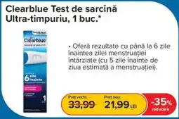 Dr.Max Clearblue Test de sarcină Ultra-timpuriu Ofertă