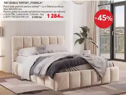 Mobila Videnov Pat dublu tapitat fiorela Ofertă
