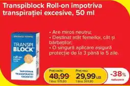 Dr.Max Transpiblock roll-on împotriva transpirației excesive Ofertă
