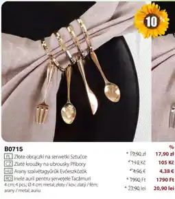 BetterStyle Inele aurii pentru servetele Tacamuri Ofertă