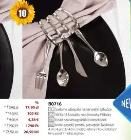 BetterStyle Inele argintii penrtu servetele Tacamuri Ofertă