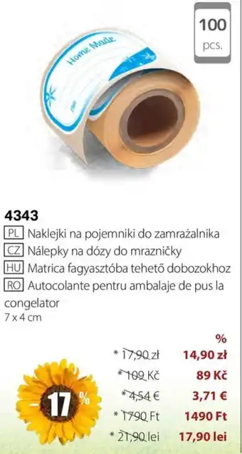 BetterStyle Autocolante pentru ambalaje de pus la congelator Ofertă