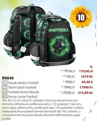 Rucsac școlar Football