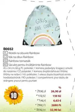 BetterStyle Saculet pentru incaltaminte rainbow Ofertă