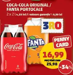 Penny COCA-COLA original/FANTA portocale Ofertă