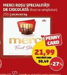 Penny MERCI ROȘU SPECIALITĂȚI DE CIOCOLATĂ Ofertă