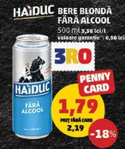 Penny HAIDUC Bere Blondă Fără Alcool Ofertă