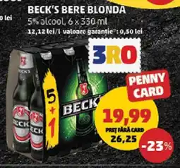 Penny BECK‘S Bere blondă Ofertă