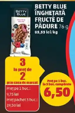 Penny BETTY BLUE ÎNGHEȚATĂ FRUCTE DE PĂDURE 76 g Ofertă