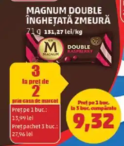Penny MAGNUM DOUBLE ÎNGHEȚATĂ ZMEURĂ Ofertă