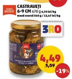 Penny CASTRAVEȚI 6-9 CM Ofertă