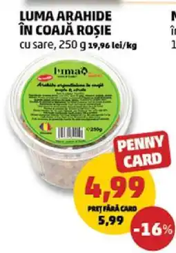 Penny Luma Arahide în Coajă Roșie Ofertă
