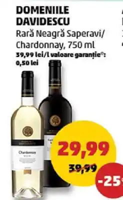 Penny DOMENIILE DAVIDESCU Rară Neagră Saperavi/Chardonnay, 750 ml Ofertă