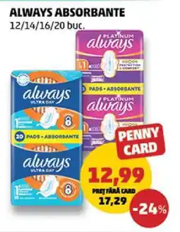 Penny Always Absorbante Ofertă
