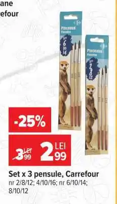 Carrefour Set x 3 pensule, Carrefour Ofertă
