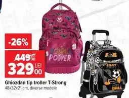 Carrefour Ghiozdan tip troller T-Strong Ofertă